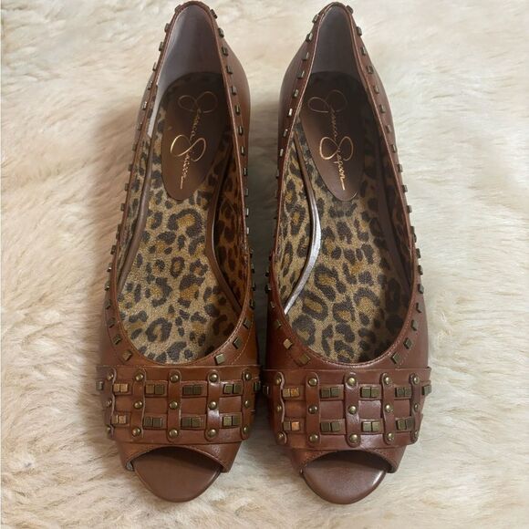 Jessica Simpson Brown Woven Ballet Flats - Picture 1 of 7